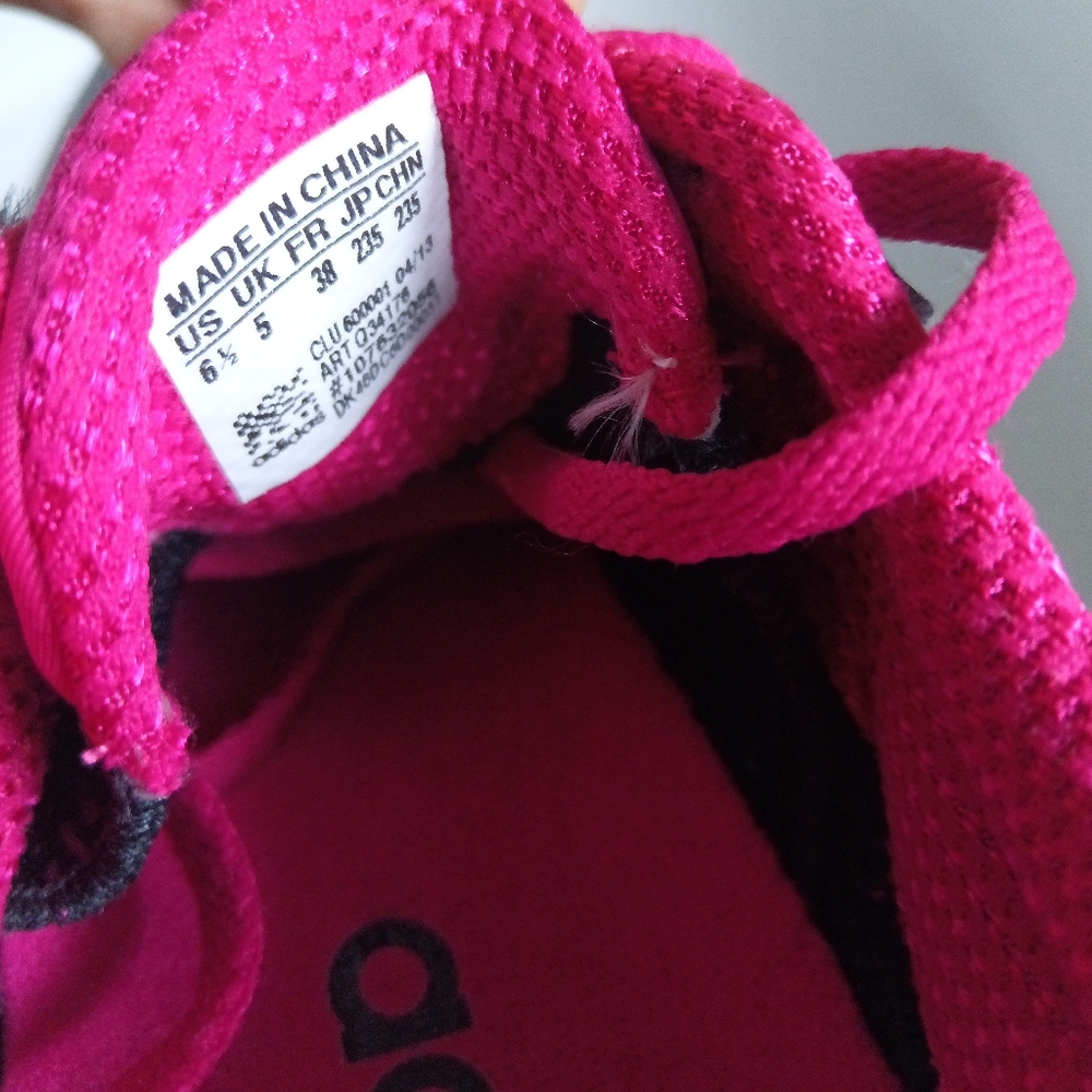 Like New Adidas Women's Running Sneakers In Metallic Pink & Black - Picture 12 of 12
